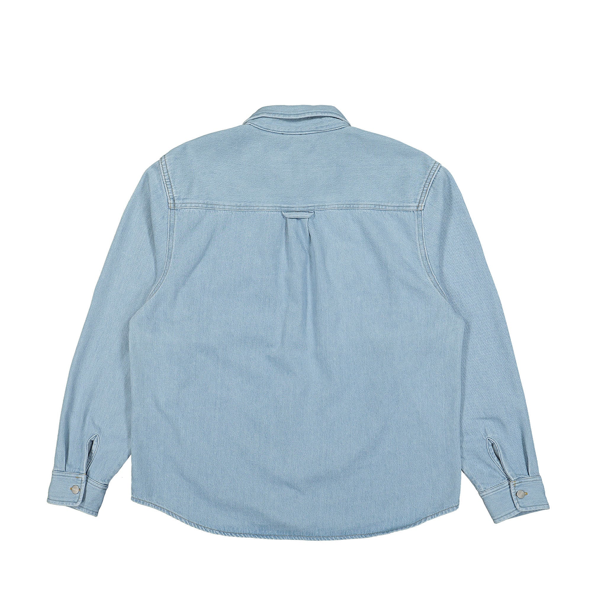 Carhartt WIP Harvey Shirt Jacket Olympia Blue Stone Bleached Jackets Material | Overkill