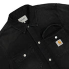 Carhartt WIP Harvey Shirt Jac Black Dark Used Wash Shirts Detailfoto | Overkill