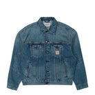 Carhartt WIP Helston Jacket Blue Destroy Wash / Splatter Jackets I033352.01.EJ.03 | Overkill
