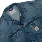 Carhartt WIP Helston Jacket Blue Destroy Wash / Splatter Jackets I033352.01.EJ.03 Detailfoto | Overkill
