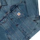 Carhartt WIP Helston Jacket Blue Destroy Wash / Splatter Jackets I033352.01.EJ.03 Detail View 1 | Overkill
