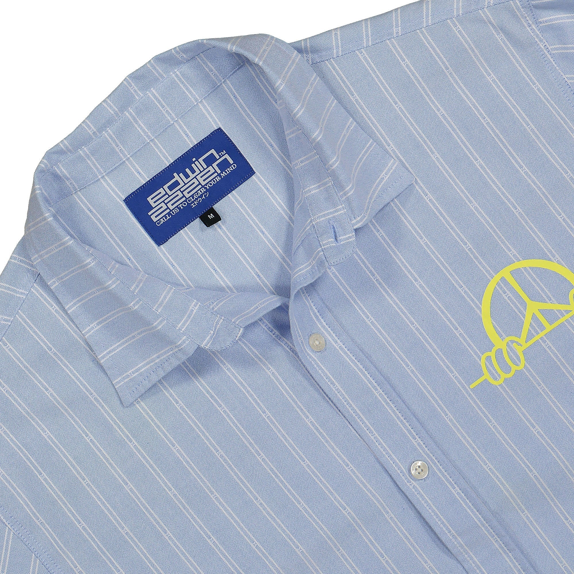 Edwin Sebastian LS Shirt Blue / White Shirts Close-up | Overkill