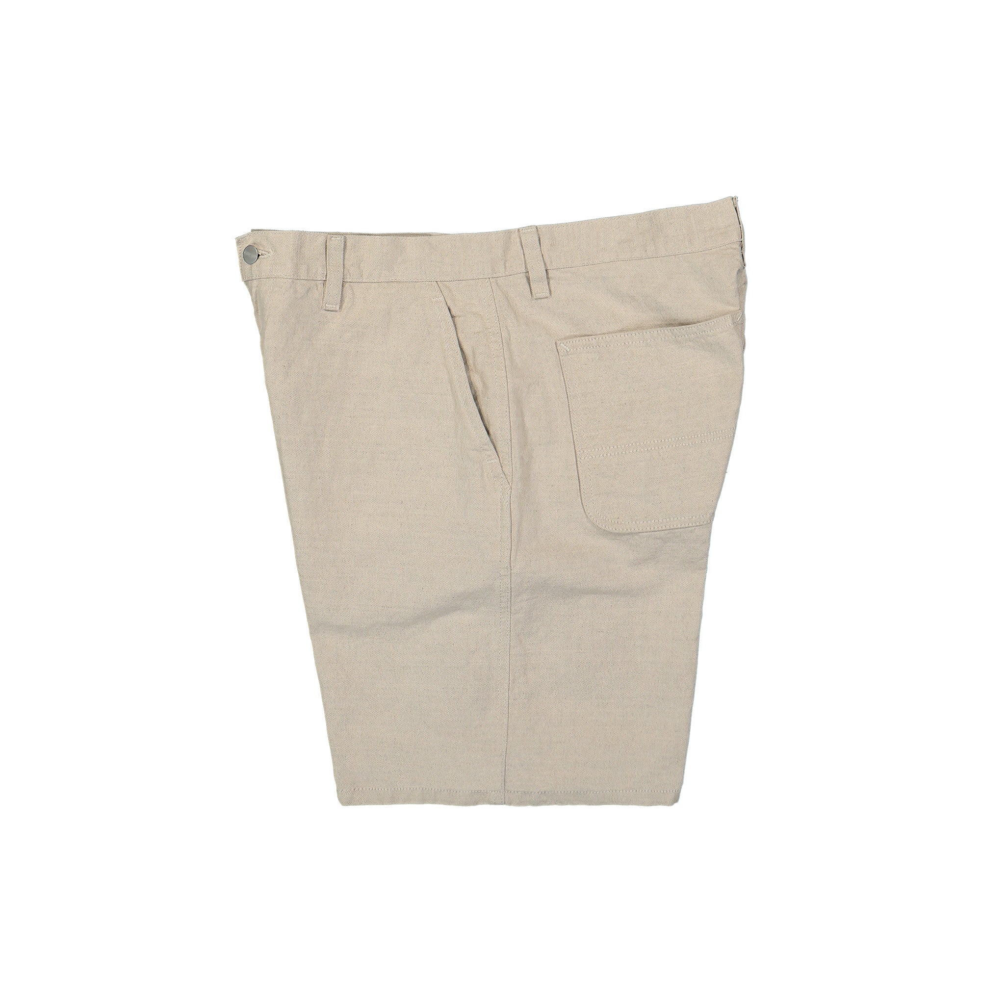 Carhartt WIP Walter Single Knee Short Natural Rinsed Shorts Close-up | Overkill