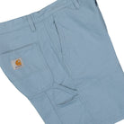 Carhartt WIP Walter Single Knee Short Misty Sky Rinsed Shorts Detail view 2 | Overkill
