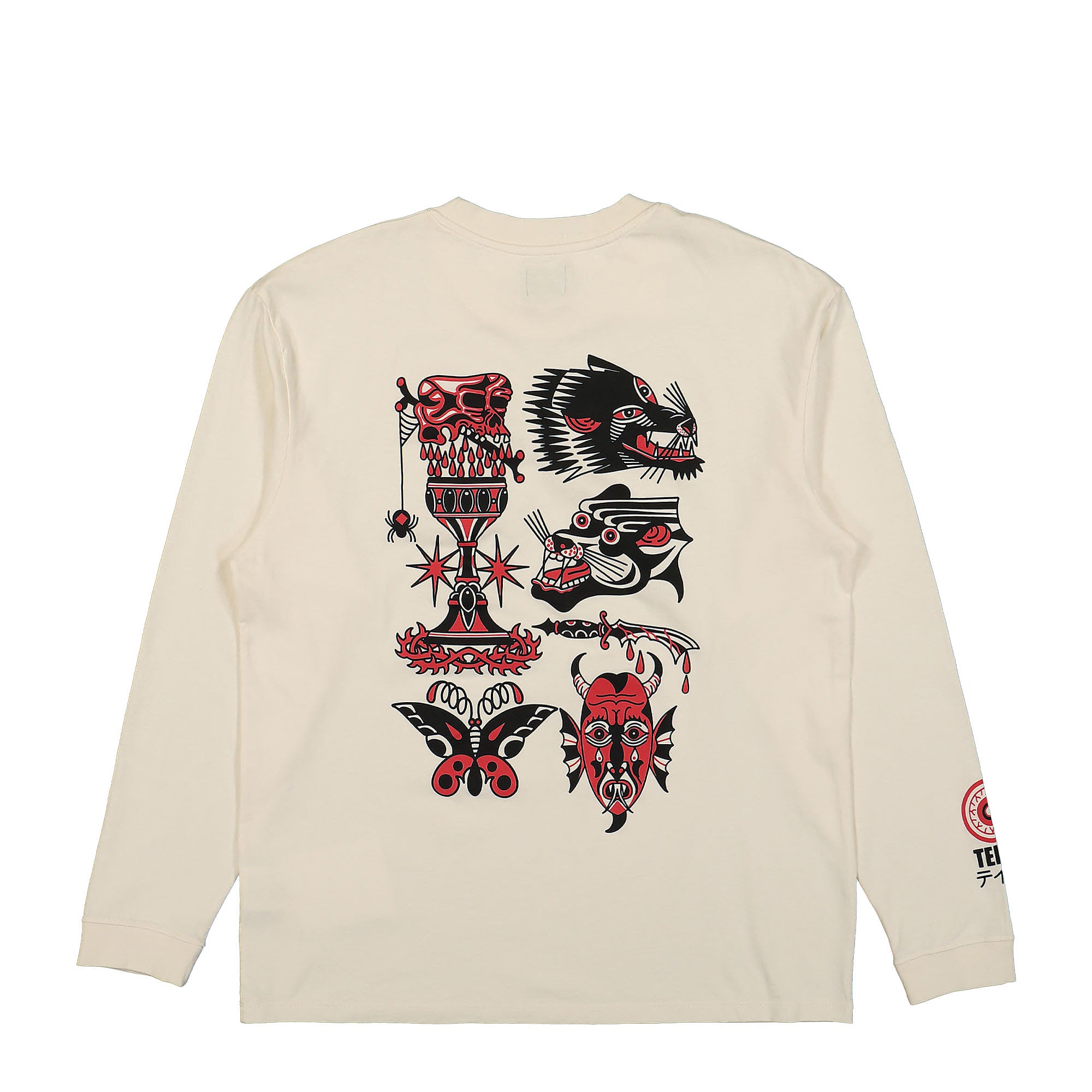 Edwin Teide Flash LS T-Shirt Whisper White T-Shirts Close-up | Overkill