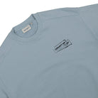 Carhartt WIP Stamp Sweat Misty Sky / Black Stone Washed Sweatshirts Close-up | Overkill