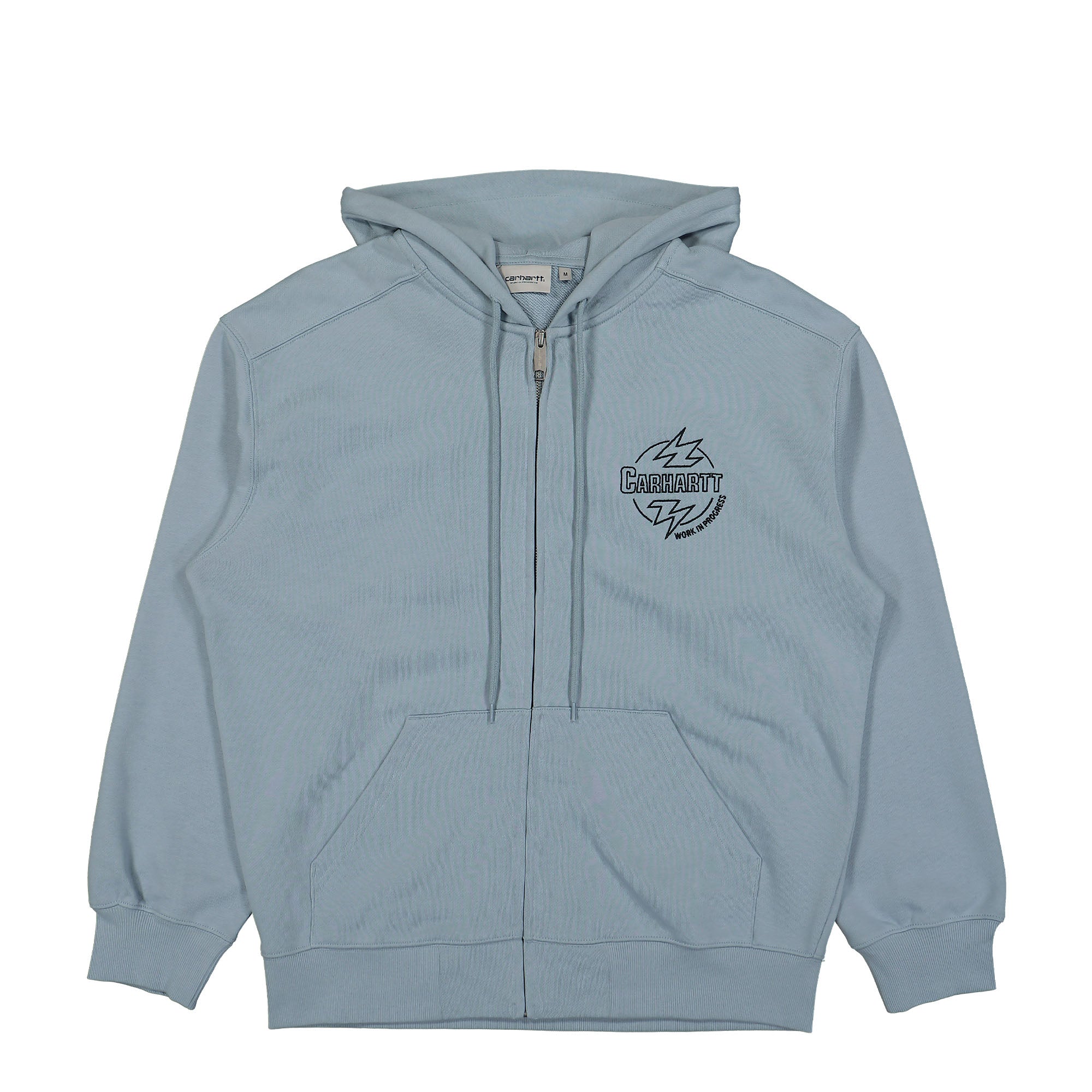 Carhartt WIP Hooded Ablaze Jacket Misty Sky / Black Hoodies I033623.13G.XX.03 | Overkill