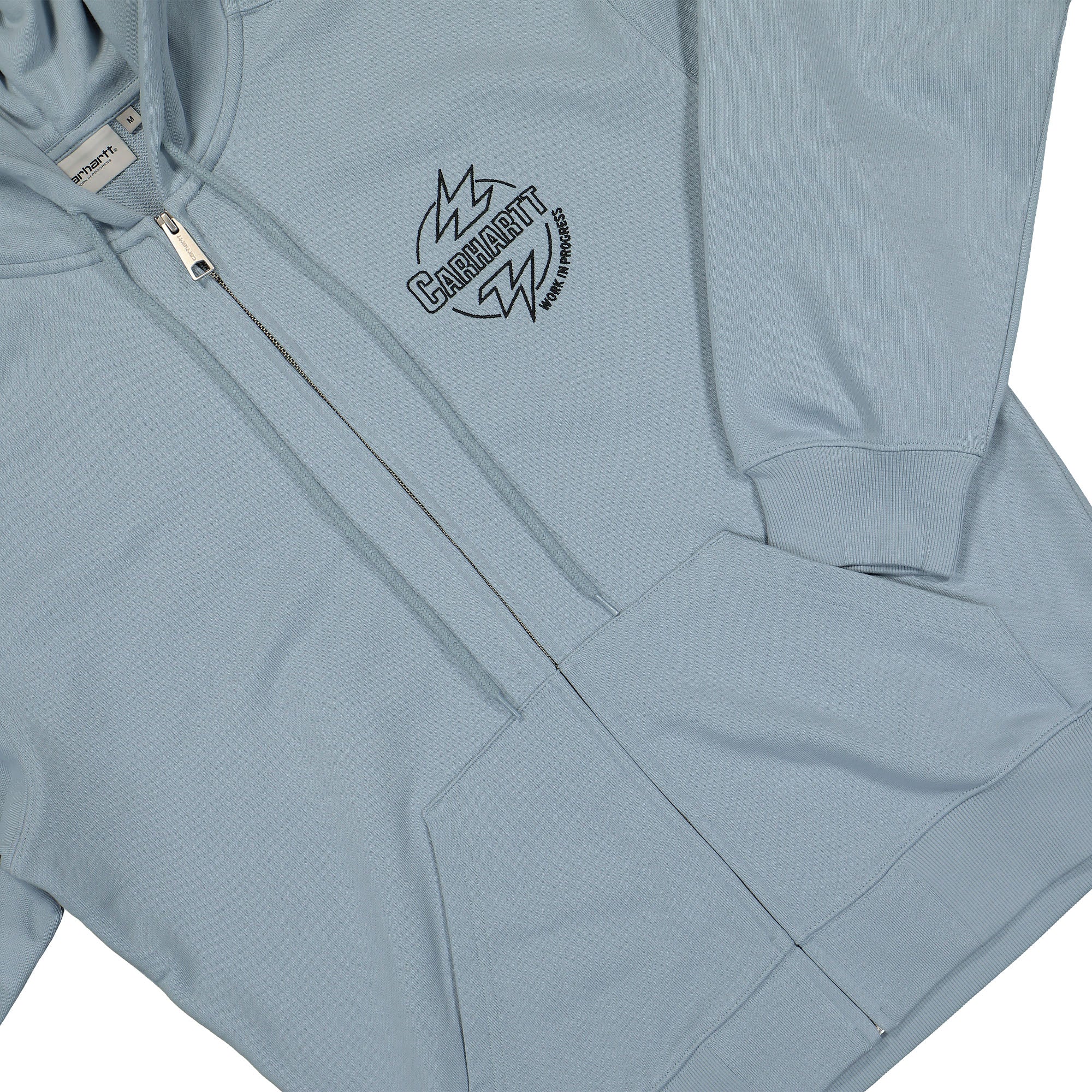Carhartt WIP Hooded Ablaze Jacket Misty Sky / Black Hoodies Detailfoto | Overkill