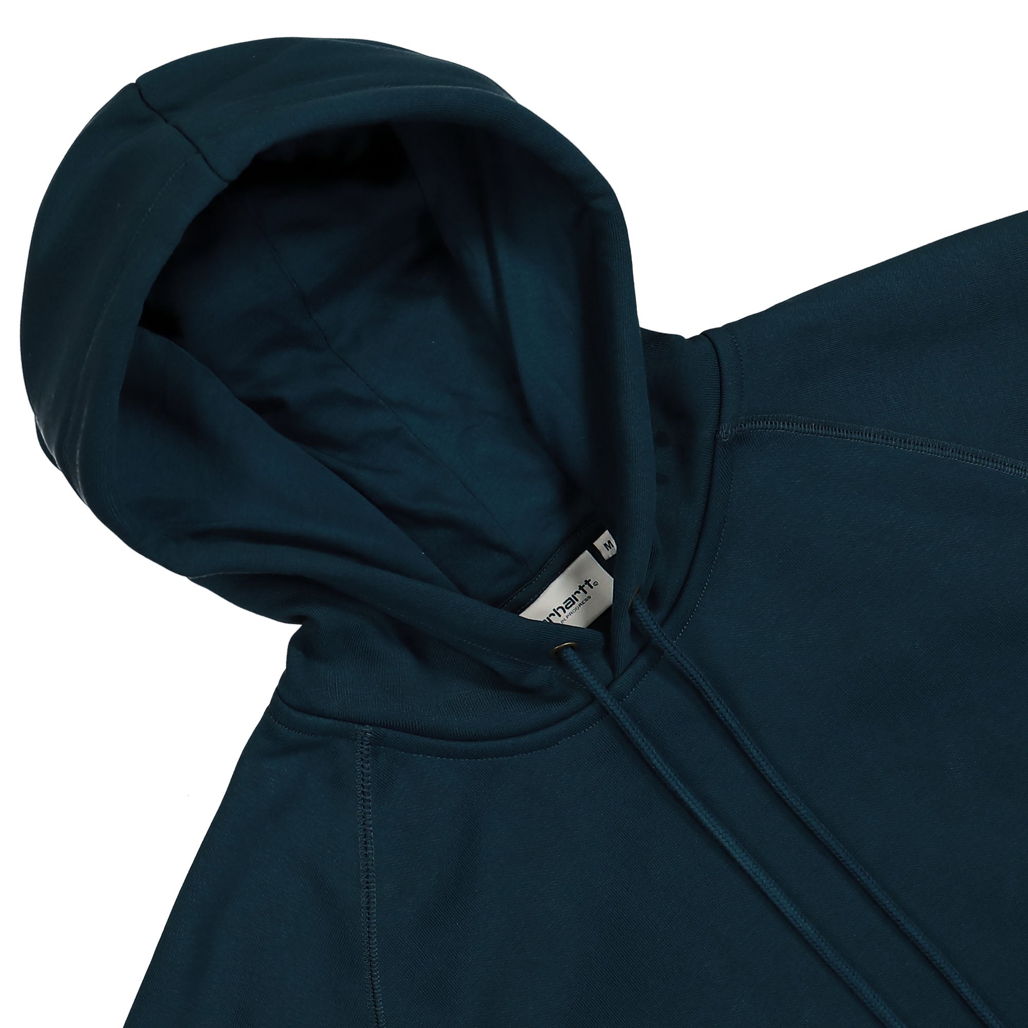 Carhartt WIP Hooded Chase Sweat Duck Blue / Gold Hoodies Close-up | Overkill