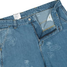 Carhartt WIP Stamp Pant Maitland Stamp Print, Blue Bleached Jeans Detailfoto | Overkill