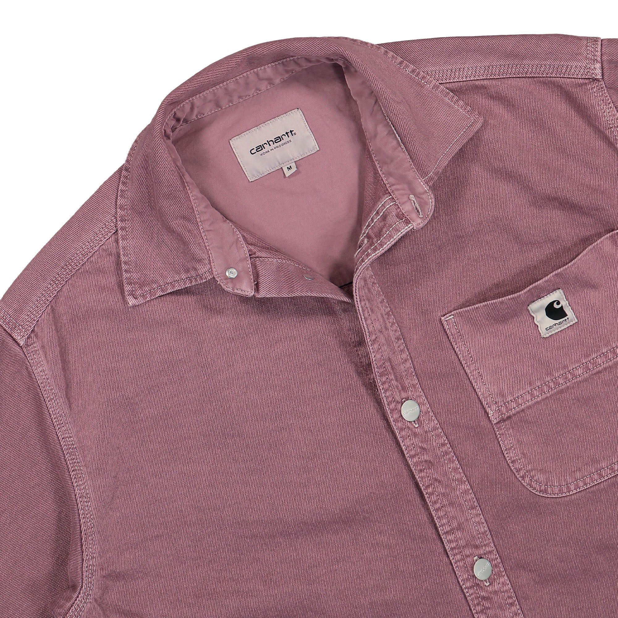 Carhartt WIP W Georgia Shirt Jac Smithfield Dusty Fuchsia Shirts Close-up | Overkill