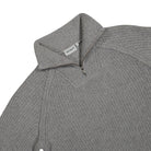 Carhartt WIP Marlon Half Zip Sweater Grey Heather Sweatshirts Close-up | Overkill