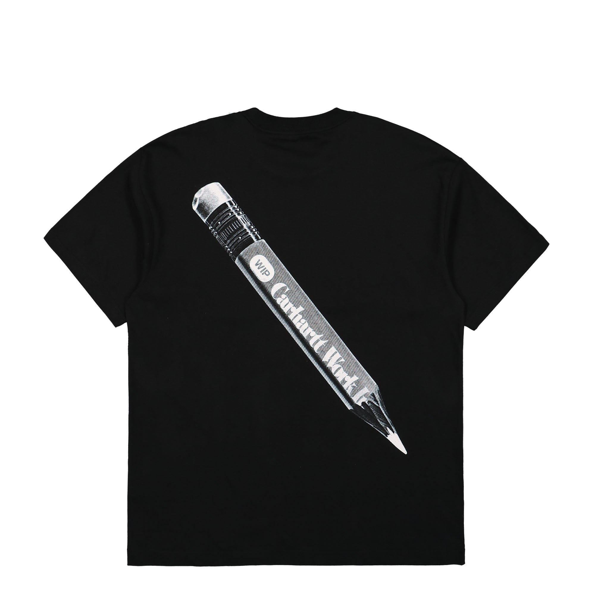 Carhartt WIP S/S WIP Pencil T-Shirt Black / White T-Shirts Close-up | Overkill