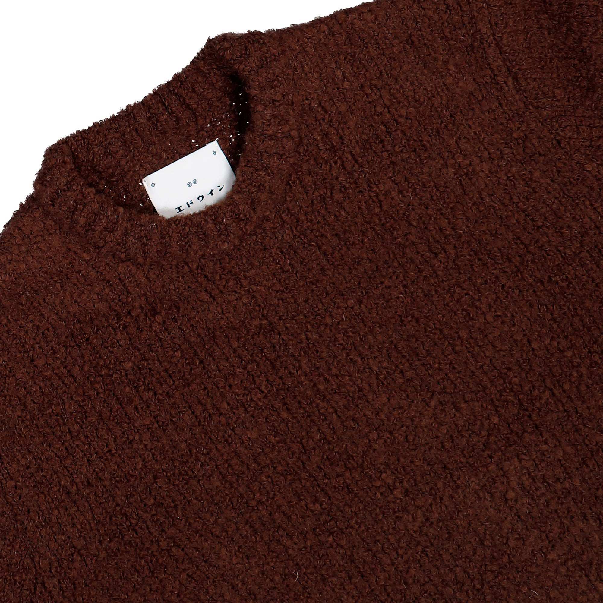 Edwin Dun Textured Sweater Rum Raisin Sweatshirt I034134.31K.67.03 Detailfoto | Overkill
