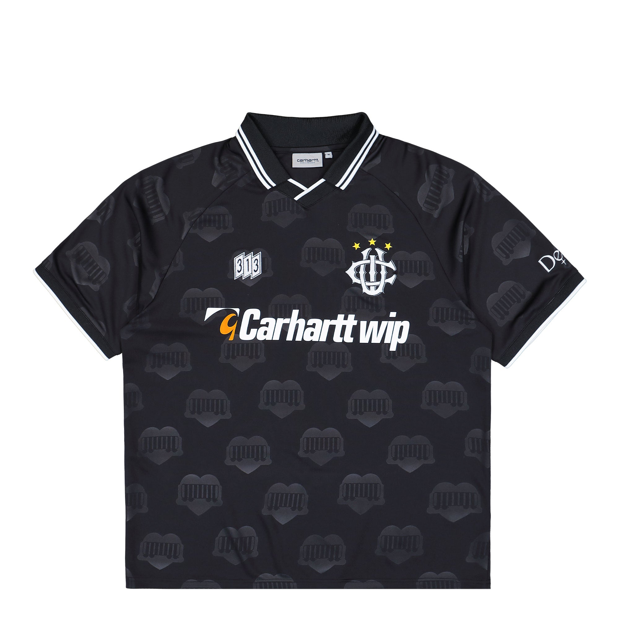 Carhartt WIP S/S Harttes Football T-Shirt Heart Train Jacquard Black T-Shirts I034625.2UF.XX.03 | Overkill
