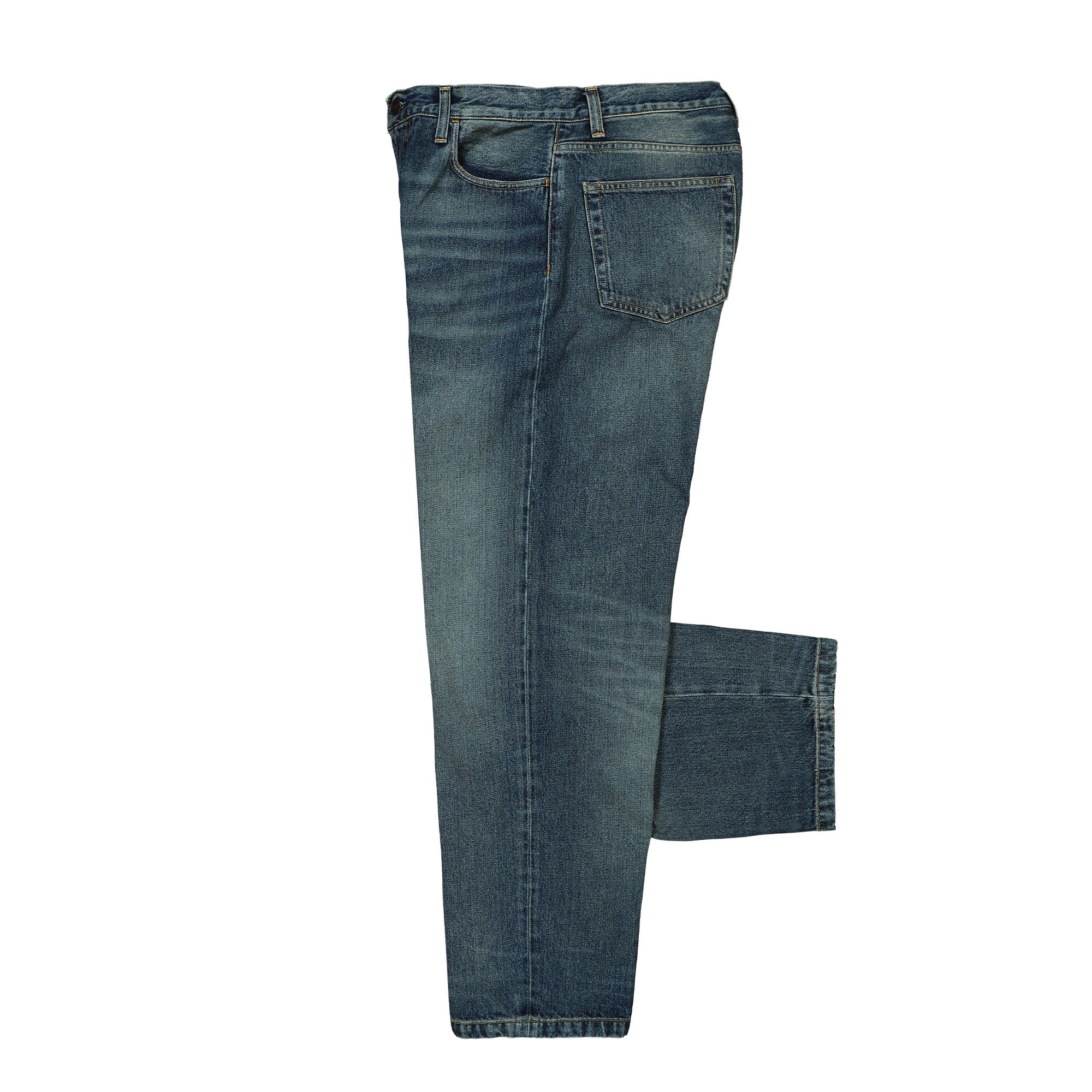 Carhartt WIP Landon Pant Blue / Worn Used Wash Jeans Close-up | Overkill