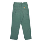 Carhartt WIP Single Knee Pant Silver Pine Stone Canvas Jeans I034798.2M2.4O.32 Close-up | Overkill

