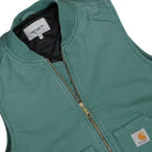 Carhartt WIP Classic Vest Silver Pine / Stone Canvas Vests Close-up | Overkill