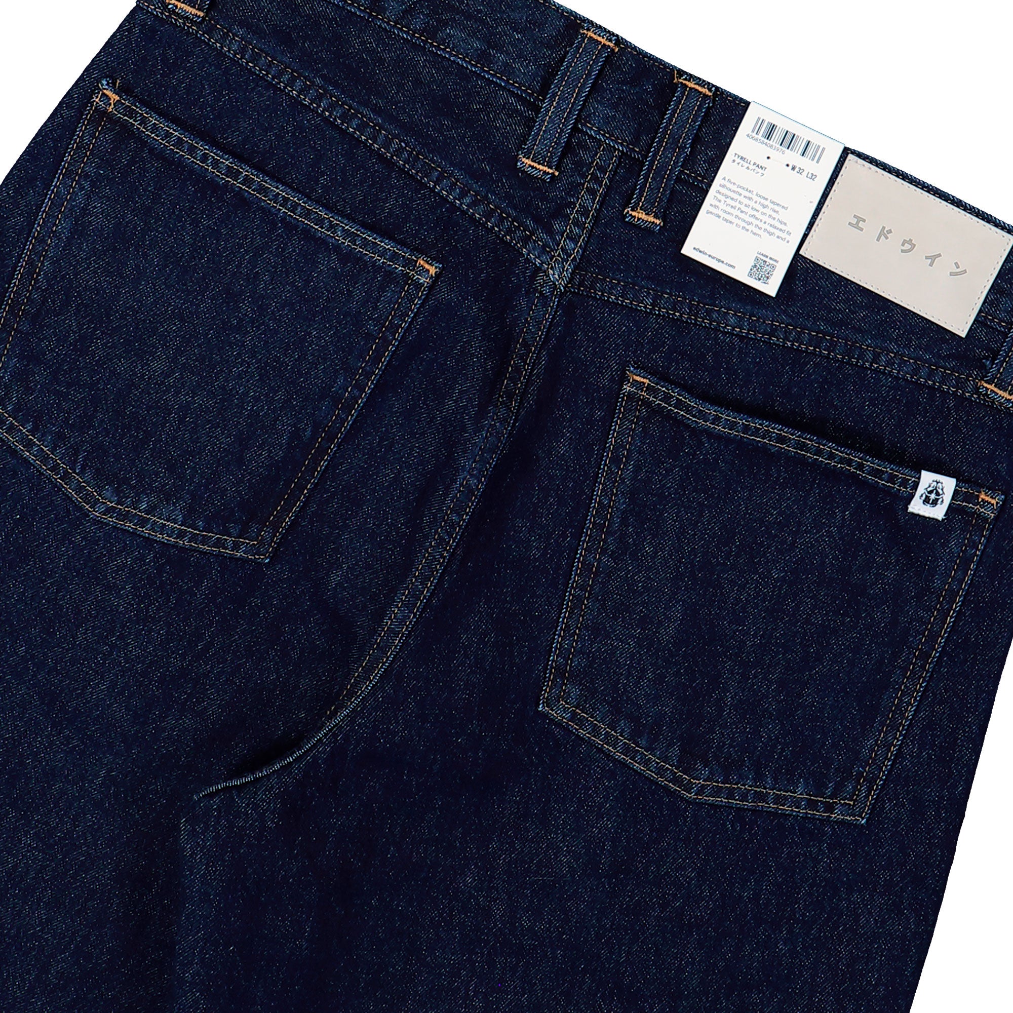 Edwin Tyrell Pant Blue Dark Marble Wash Jeans I034923.01.I9.32 Detail View 2 | Overkill
