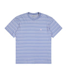 Carhartt WIP S/S Brodine T-Shirt Brodine Stripe / Sorrent / Indigo Overdyed T-Shirts I035168.30B.5X.03 | Overkill
