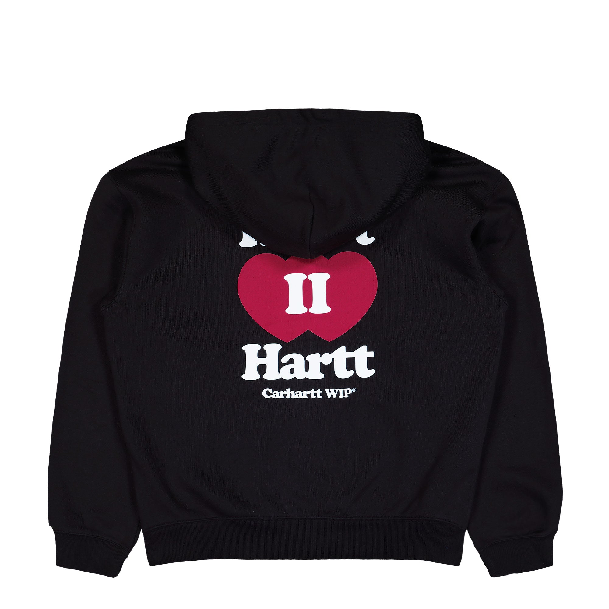 Carhartt WIP Hooded Heart II Hartt Sweat Jacket Black Hoodies I035176.89.XX.03 Close-up | Overkill
