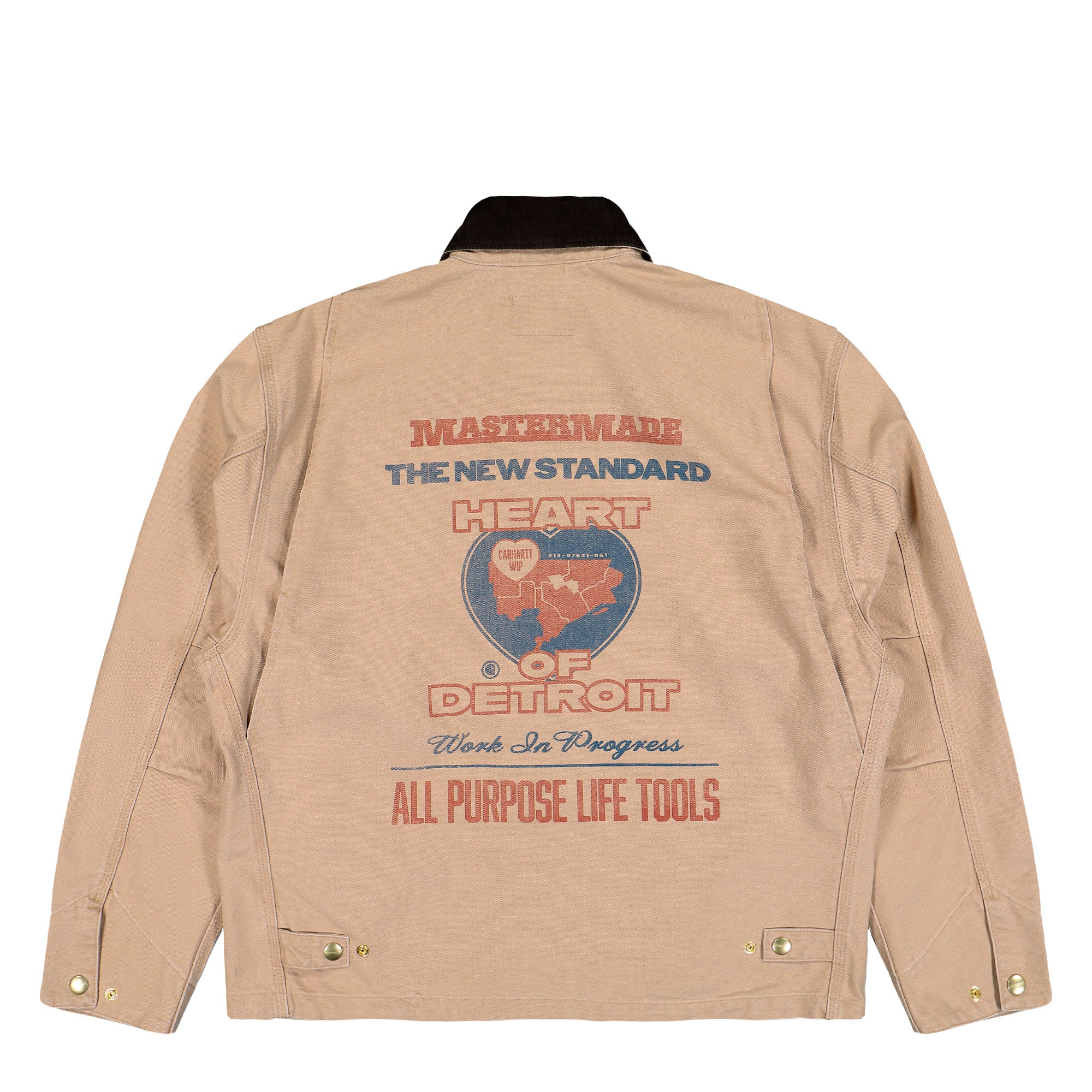 Carhartt WIP OG Arcan Graphic Jacket Dusty H Brown / Tobacco / Heavy Stone Wash Jackets I035553.2N2.60.03 Close-up | Overkill
