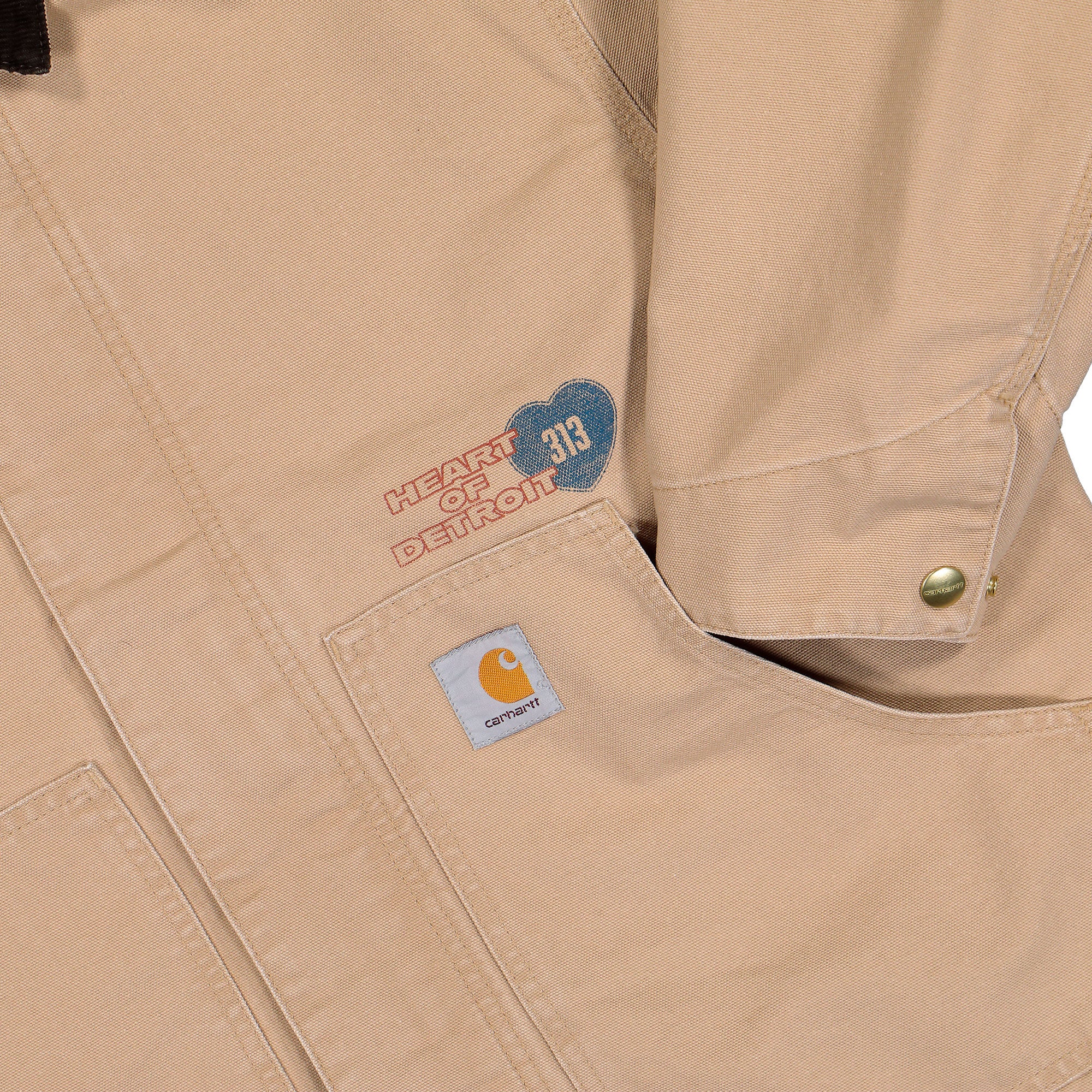 Carhartt WIP OG Arcan Graphic Jacket Dusty H Brown / Tobacco / Heavy Stone Wash Jackets I035553.2N2.60.03 Detail View 1 | Overkill
