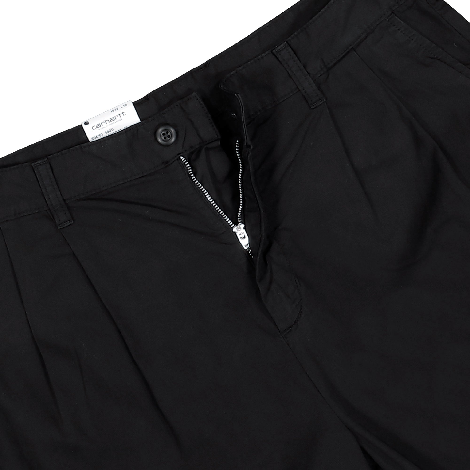 Carhartt WIP Evan Pant Black / Garment Dyed Casual Pants I035563.89.GD.00 Detail View 1 | Overkill
