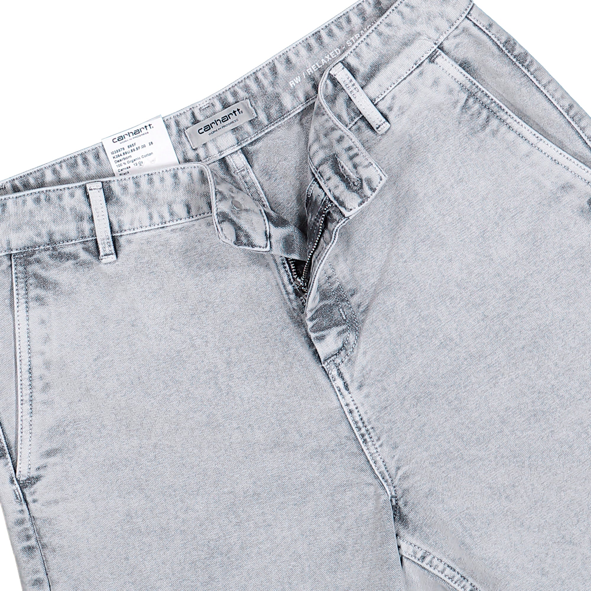 Carhartt WIP W Pierce Pant Straight Black / Chalk Wash Jeans I035576.89.5F.00 Detail View 1 | Overkill
