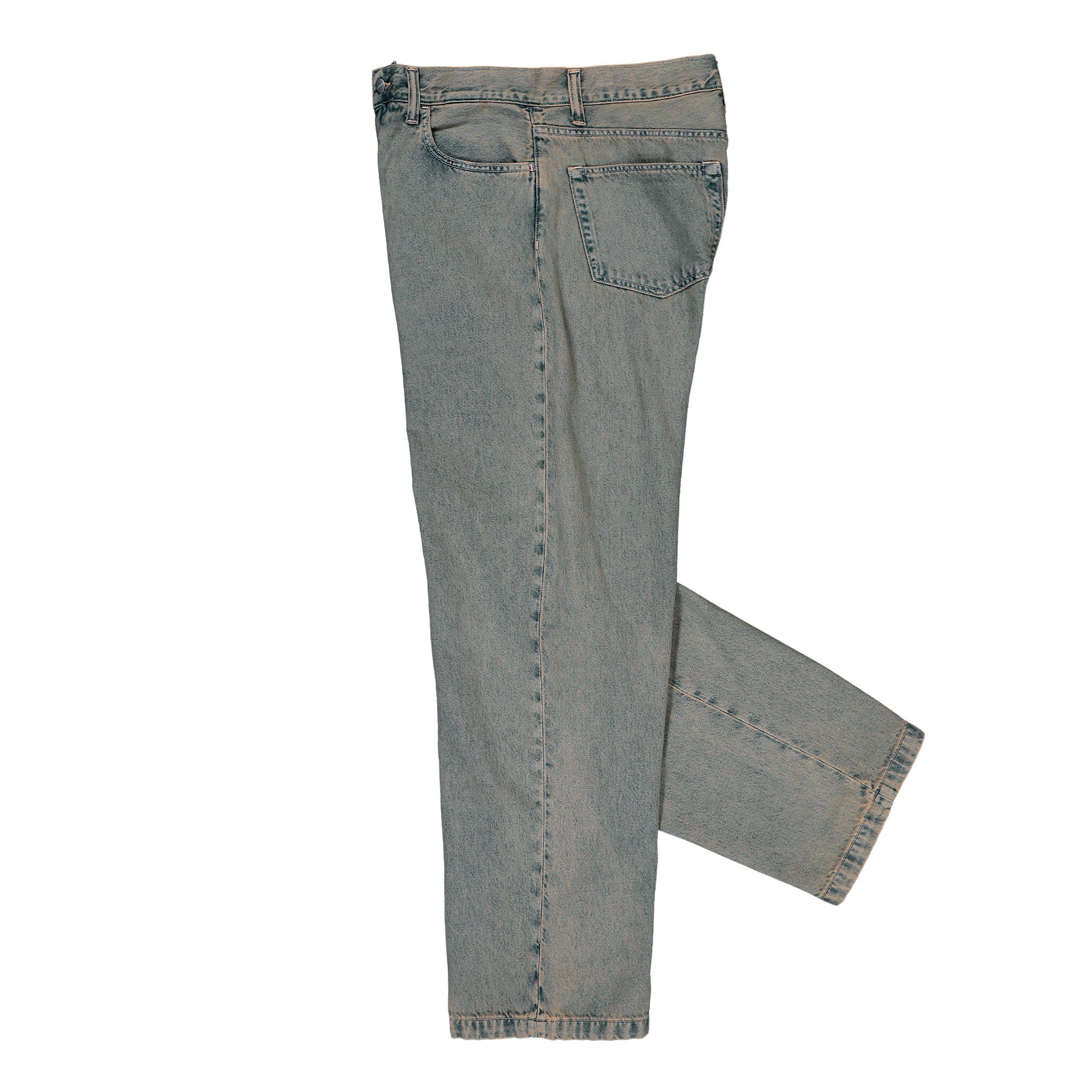 Carhartt WIP Landon Pant Blue / Leather / Garment Dyed Jeans I035820.3FUGD.00 Detailfoto | Overkill
