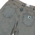 Carhartt WIP W Brandon Pant Blue / Leather / Garment Dyed Jeans I035822.3FU.GD.03 Detail View 2 | Overkill
