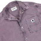Carhartt WIP W Georgia Shirt Jac Black / Hortensia / Garment Dyed Shirts I035823.2W6.GD.03 Detailfoto | Overkill
