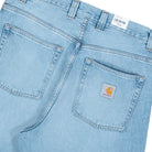 Carhartt WIP Brandon Pant Blue Heavy Worn Bleached Jeans I035893.01.WU.03 Detail View 2 | Overkill
