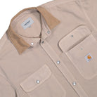 Carhartt WIP Prescott Shirt Jacket String / Leather Garment Dyed Shirt I036484.3VY.GD.03 Detailfoto | Overkill
