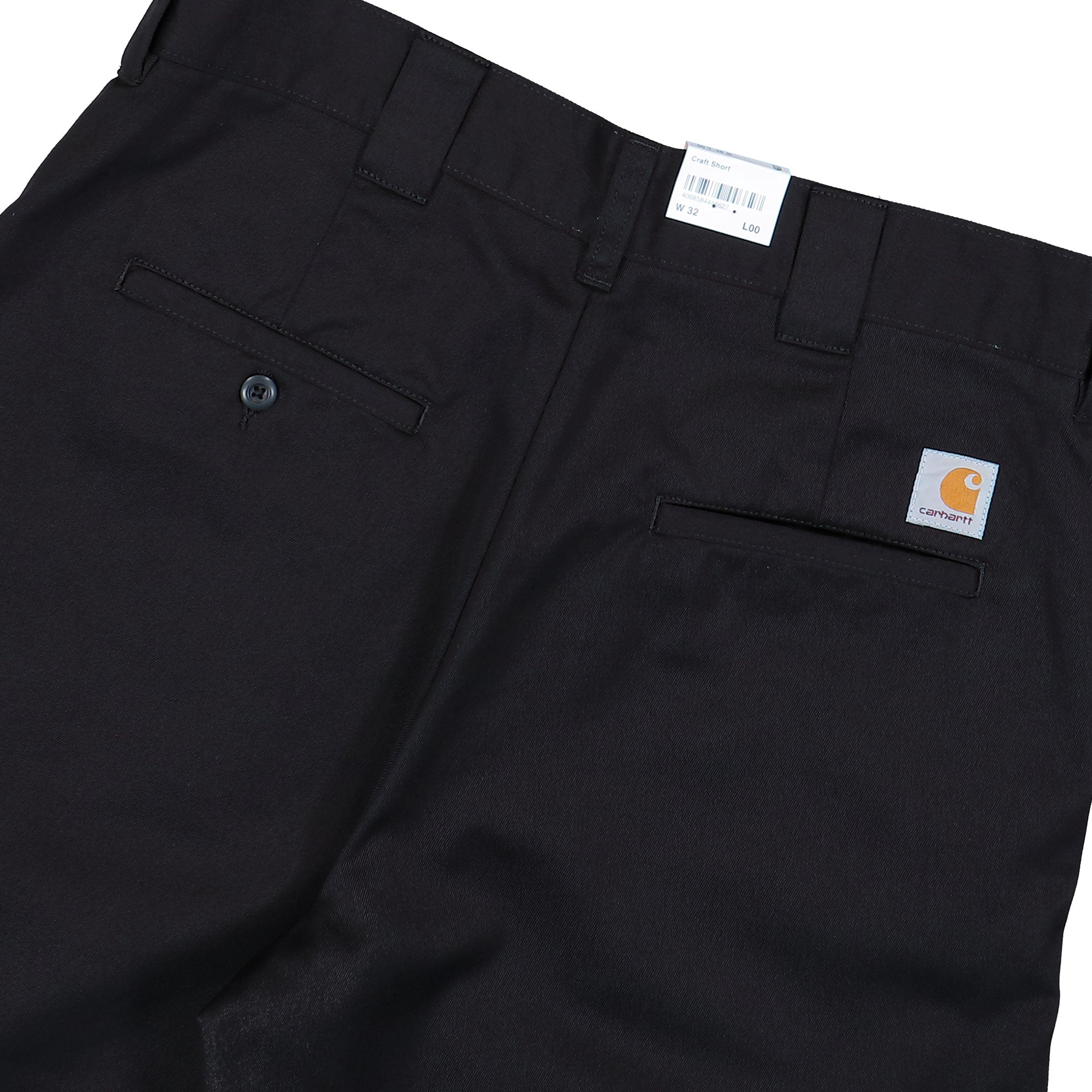 Carhartt WIP Craft Short Black Rinsed Short I036500.89.02.00 Detail View 2 | Overkill
