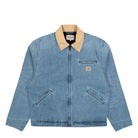 Carhartt WIP OG Detroit Jacket Blue / Dusty H Brown Burst Washed Jackets I036593.2XN.UR.03 | Overkill
