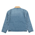 Carhartt WIP OG Detroit Jacket Blue / Dusty H Brown Burst Washed Jackets I036593.2XN.UR.03 Close-up | Overkill
