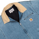 Carhartt WIP OG Detroit Jacket Blue / Dusty H Brown Burst Washed Jackets I036593.2XN.UR.03 Detailfoto | Overkill
