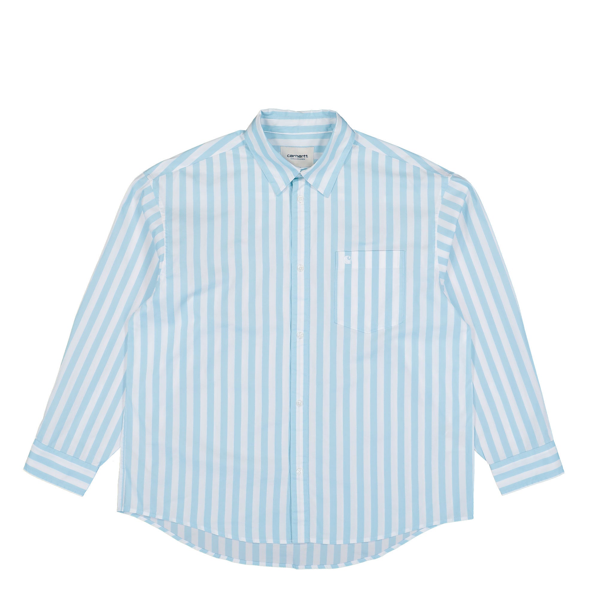 Carhartt WIP W L/S Royce Shirt Royce Stripe, Icaria, White Shirts I036699.3JT.XX.03 | Overkill
