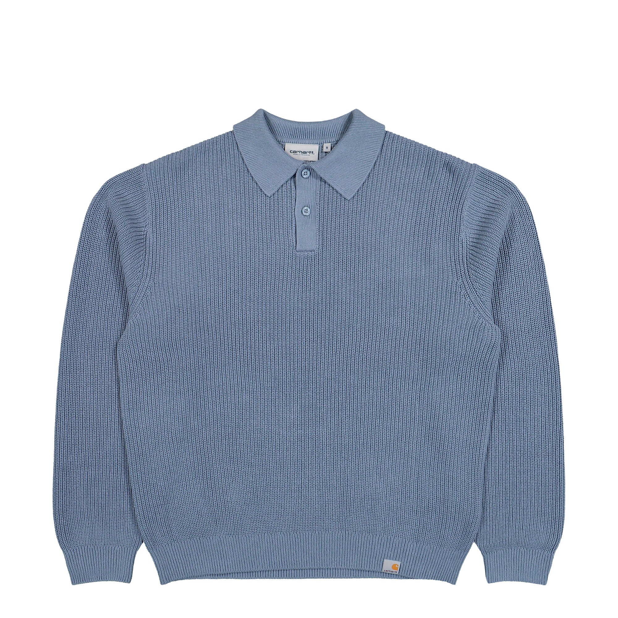 Carhartt WIP L/S Miles Polo Shady Blue Sweatshirt I036858.3RH.XX.03 | Overkill
