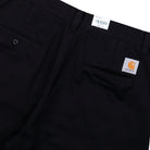 Carhartt WIP Brader Short Black Rinsed Short I036872.89.02.03 Detail View 2 | Overkill
