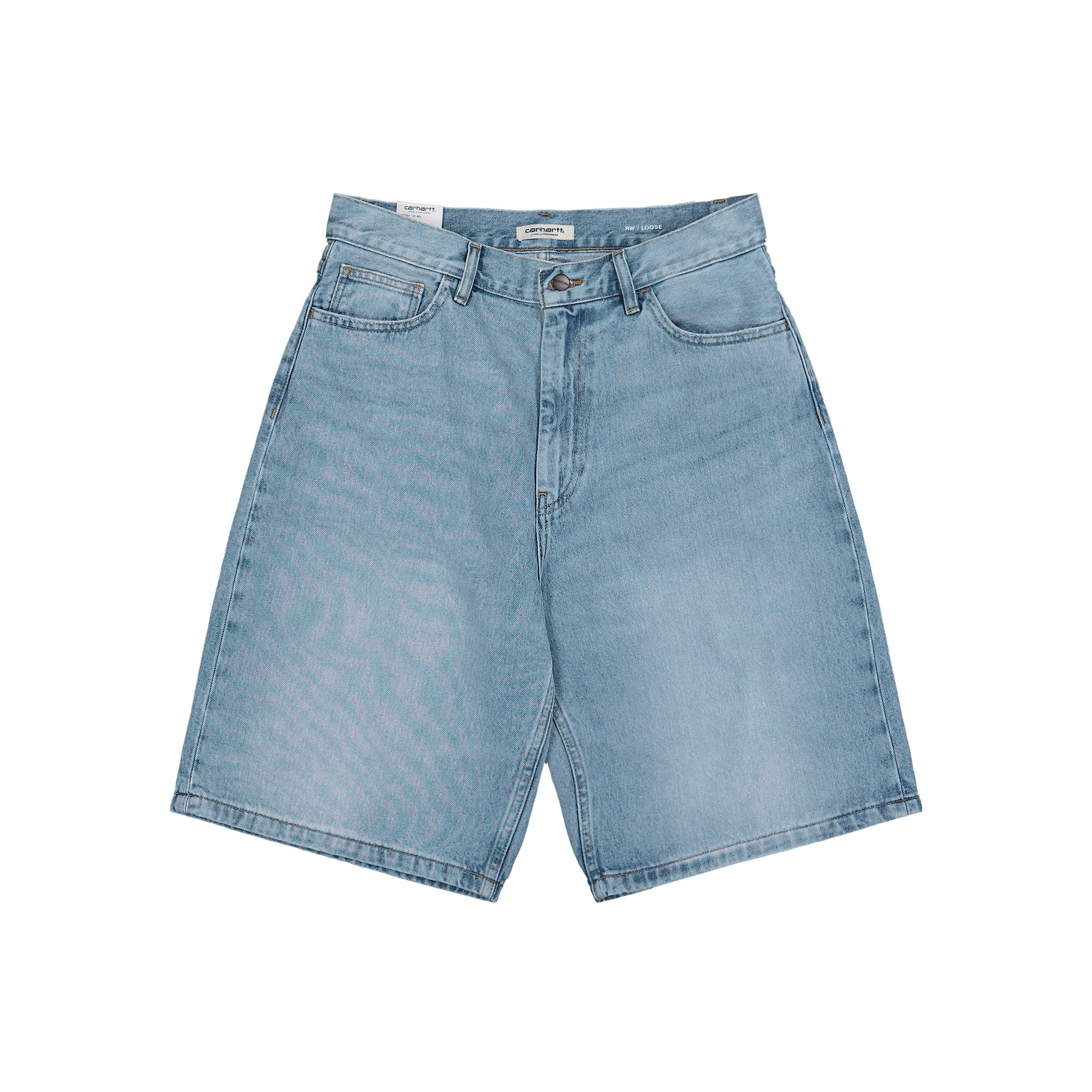 Carhartt WIP W Brandon Short Blue Heavy Worn Bleached Short I037021.01.WU.03 | Overkill
