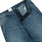 Carhartt WIP OG Single Knee Pant Blue Destroy Wash / Splatter Jeans I037031.01.EJ.03 Detail View 1 | Overkill
