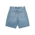 Carhartt WIP Brandon Short Blue Heavy Worn Bleached Short I037161.01.WU.03 Close-up | Overkill
