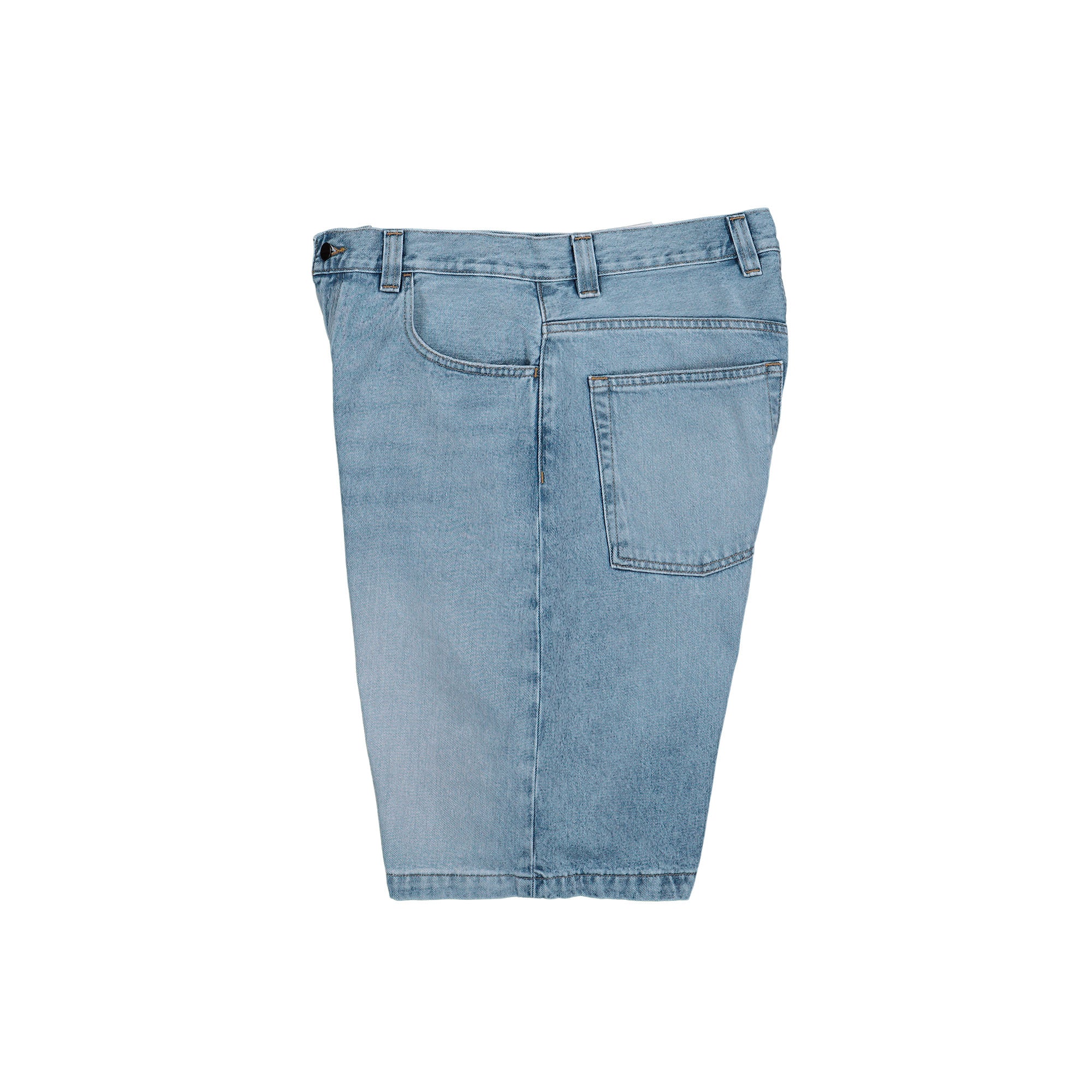 Carhartt WIP Brandon Short Blue Heavy Worn Bleached Short I037161.01.WU.03 Detailfoto | Overkill
