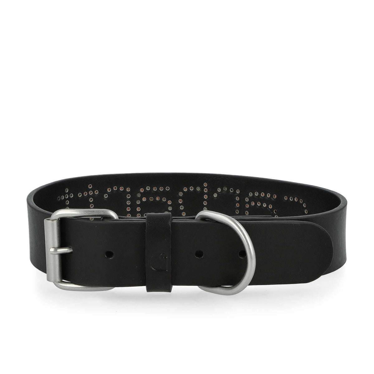 Carhartt WIP Script Studs Dog Collar Black Dog Collar I037387.4BH.XX.06 Close-up | Overkill
