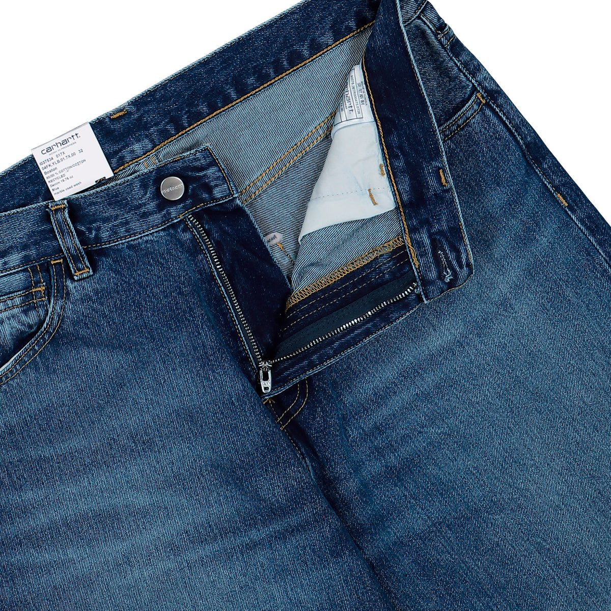 Carhartt WIP Payson Pant Blue / Marble Used Wash Jeans I037534.01.7X.00 Detail View 1 | Overkill
