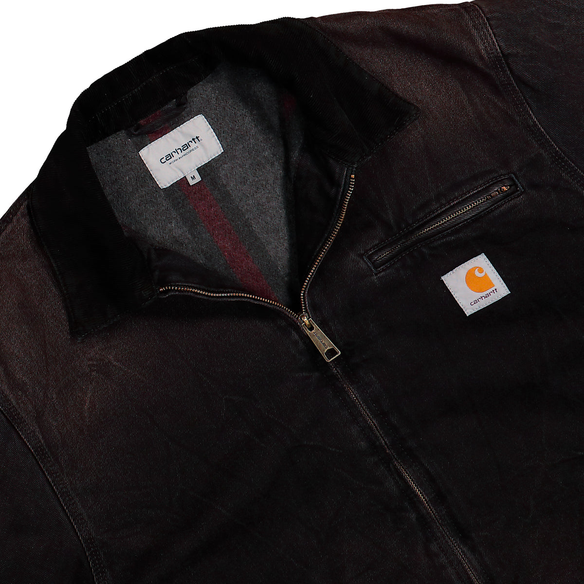 Carhartt WIP OG Detroit Jacket Black / Black Tobacco Used Wash jacket I037535.00E.0R.03 Detailfoto | Overkill
