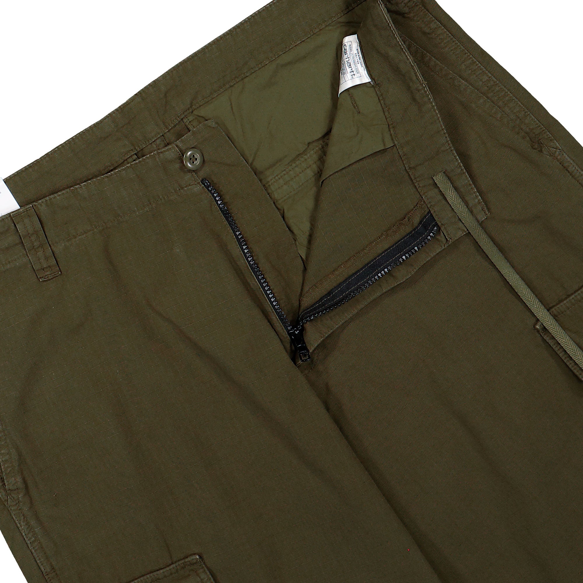 Carhartt WIP Kade Cargo Pant Dark Beech Garment Dyed Cargo Pant I037575.3TT.GD.00 Detail View 1 | Overkill
