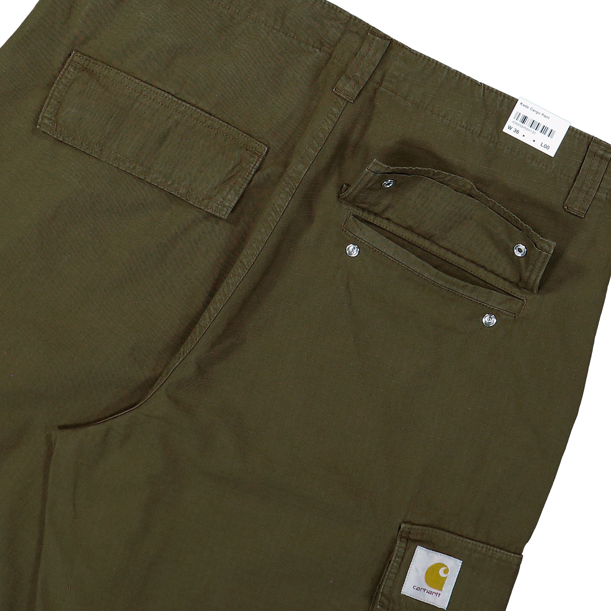 Carhartt WIP Kade Cargo Pant Dark Beech Garment Dyed Cargo Pant I037575.3TT.GD.00 Detail View 2 | Overkill
